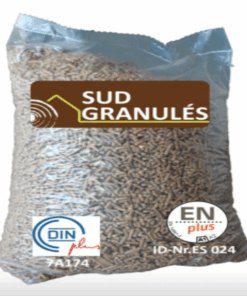 Pellets de Bois DIN+ Sud’ Granulés – 70 Sacs de 15 kg soit 1,05 T