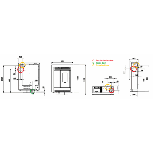 Poêle à granules ventilé extra plat canalisable – EXTRAFLAME Souvenir Petra Evo 11 kW – Image 2