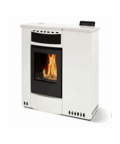 Poêle à granulés ventilé extra plat céramique – ORIGINE PHEBO Talia 13 kW