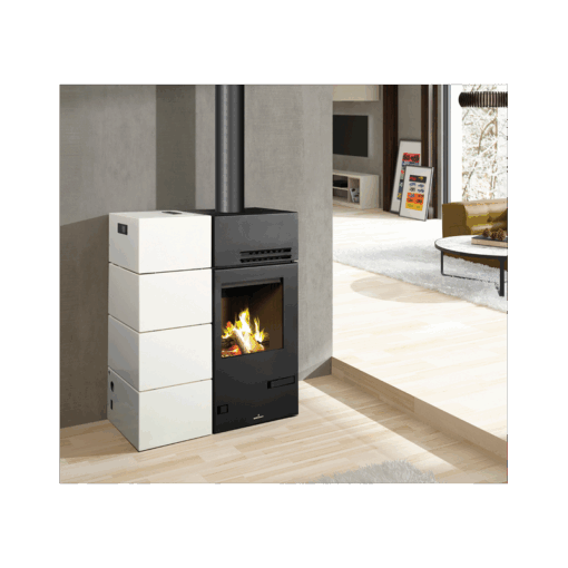 Poêle hybride ventilé bois granules – BRONPI Mixte Carol 15 kW bûches/granulés – Image 3